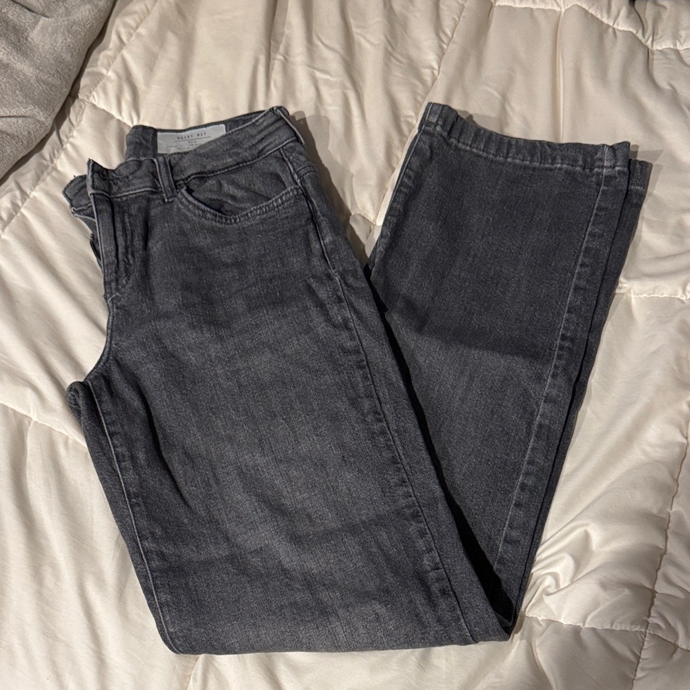 Noisy may Women's Dark Gray Straight Leg Jeans